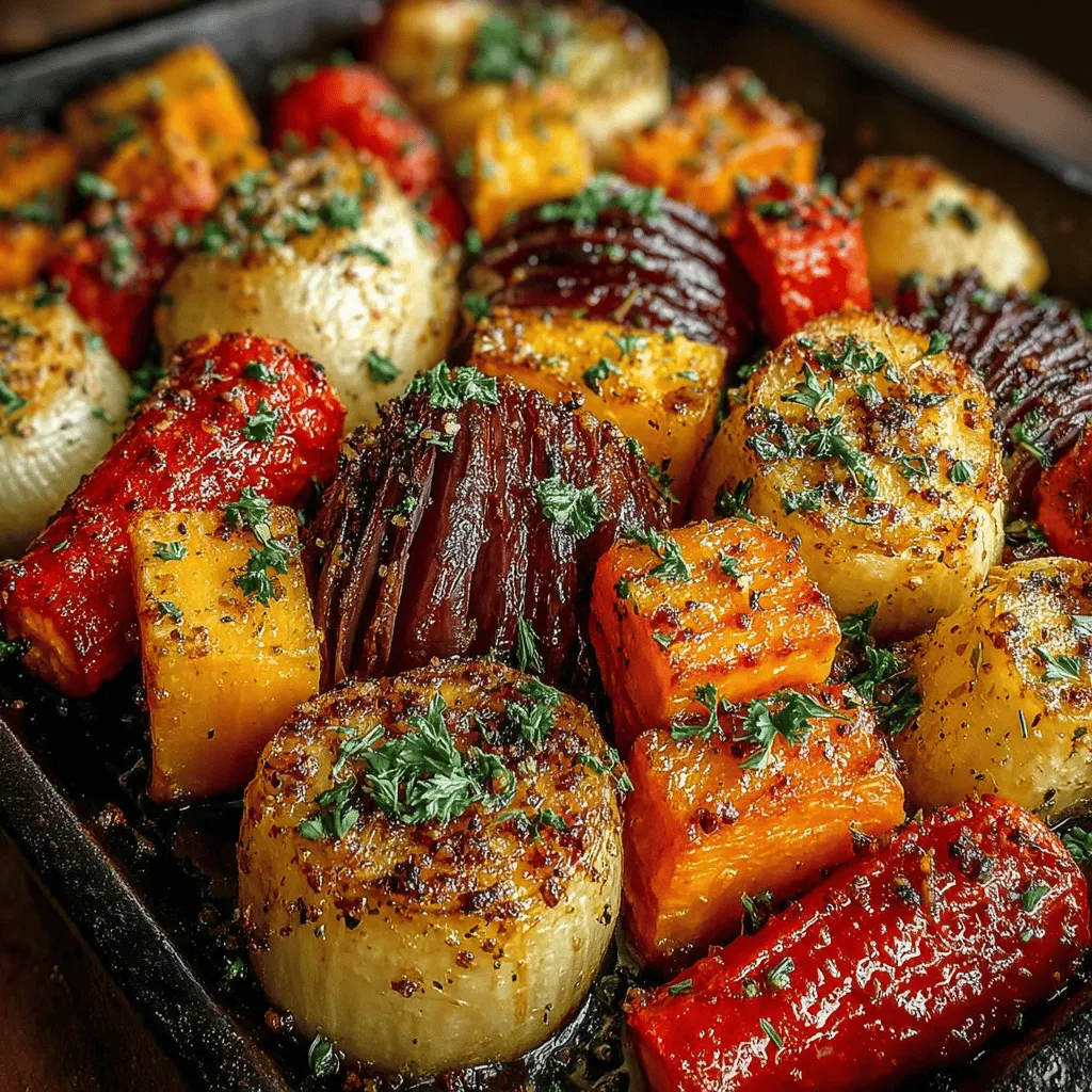 Discover the comforting and delightful flavors of Maple Dijon Roasted Root Vegetables, a perfect dish for any season. This vibrant recipe showcases the natural sweetness of root vegetables, elevated by a tangy maple Dijon dressing that transforms every bite into a culinary experience. Not only does this dish offer a beautiful array of colors and textures, but it also provides a wholesome option that can be enjoyed as a side dish at family gatherings or as a hearty vegetarian main course.