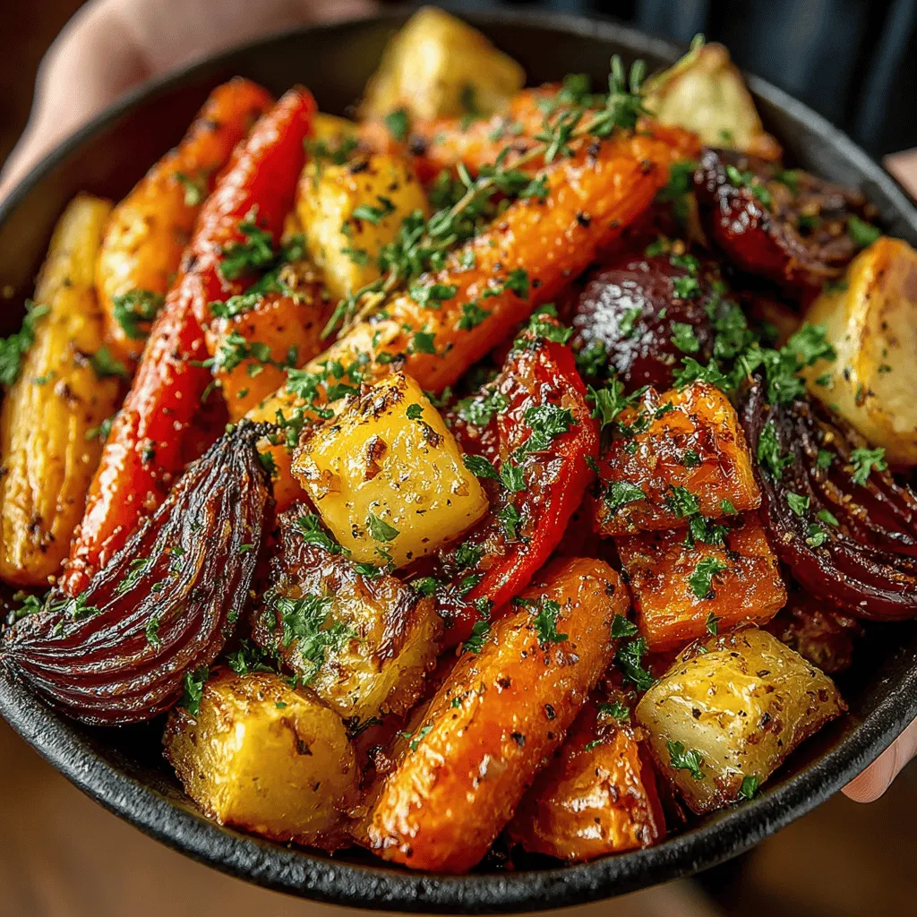 Discover the comforting and delightful flavors of Maple Dijon Roasted Root Vegetables, a perfect dish for any season. This vibrant recipe showcases the natural sweetness of root vegetables, elevated by a tangy maple Dijon dressing that transforms every bite into a culinary experience. Not only does this dish offer a beautiful array of colors and textures, but it also provides a wholesome option that can be enjoyed as a side dish at family gatherings or as a hearty vegetarian main course.