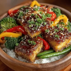Crispy Honey Garlic Tofu Stir Fry