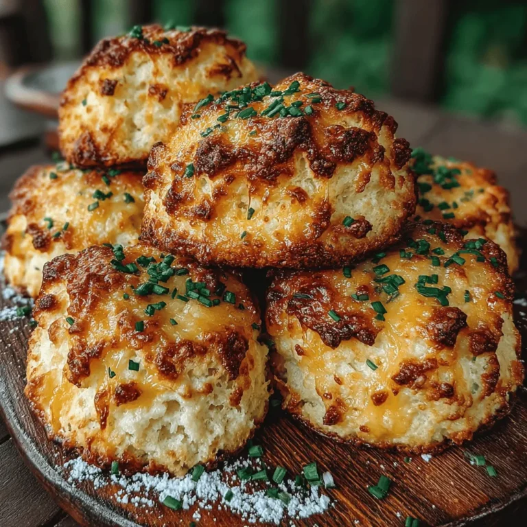 Biscuits are a beloved comfort food, cherished across various cuisines for their soft, flaky texture and delightful versatility. Whether enjoyed alongside a hearty breakfast, served as a side at dinner, or simply savored as a snack, biscuits hold a special place in the hearts and kitchens of many. This recipe for Cheddar Stuffed Biscuits elevates the classic biscuit experience with the addition of sharp cheddar cheese, infusing each bite with an unforgettable flavor that is both savory and satisfying. With their ease of preparation and perfect balance of cheesy goodness, these biscuits are an ideal choice for any occasion, whether it's a leisurely brunch with friends or a cozy evening at home.