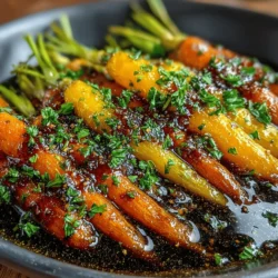 Sweet & Tangy Balsamic Honey Roasted Carrots