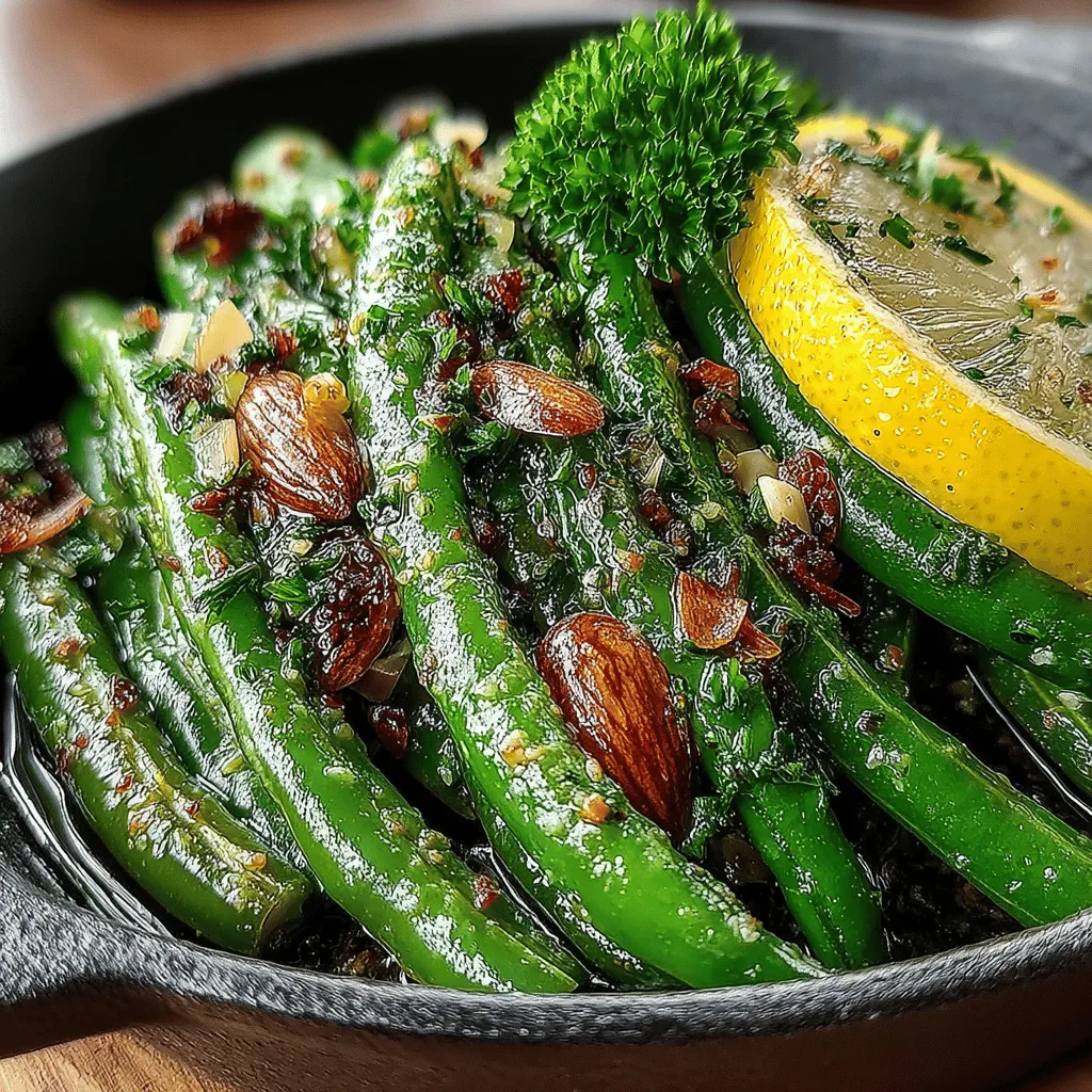When it comes to preparing vibrant and nutritious side dishes, Sizzling Garlic Butter Green Beans Almondine stands out as a culinary gem. This dish masterfully combines tender green beans with the rich flavors of garlic and butter, all topped with crunchy almonds for an irresistible texture. Not only is it visually appealing, but it also offers a delightful contrast of flavors that can elevate any main course. Whether paired with grilled chicken, roasted fish, or a hearty steak, this dish makes for a perfect accompaniment that complements a wide range of flavors, making it an essential recipe in your cooking repertoire.