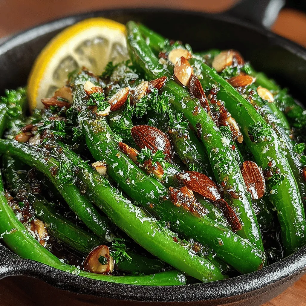 When it comes to preparing vibrant and nutritious side dishes, Sizzling Garlic Butter Green Beans Almondine stands out as a culinary gem. This dish masterfully combines tender green beans with the rich flavors of garlic and butter, all topped with crunchy almonds for an irresistible texture. Not only is it visually appealing, but it also offers a delightful contrast of flavors that can elevate any main course. Whether paired with grilled chicken, roasted fish, or a hearty steak, this dish makes for a perfect accompaniment that complements a wide range of flavors, making it an essential recipe in your cooking repertoire.