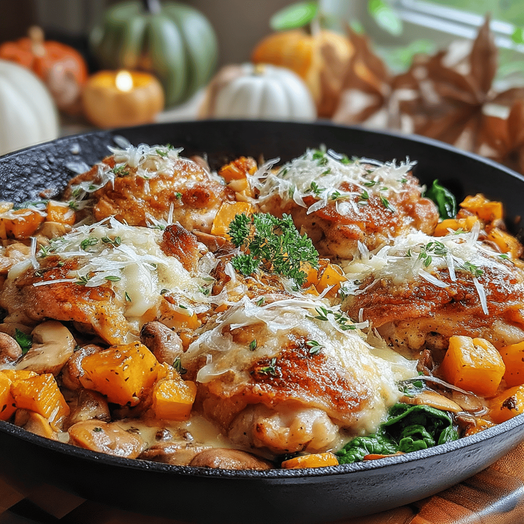 As the crisp air of fall settles in and the leaves start to change, there's nothing quite like cozying up with a comforting dish that warms both the heart and stomach. Enter the Cheesy Garlic Butter Chicken Skillet with a Fall Twist—a delightful medley of flavors that embodies the spirit of the season. This one-pan wonder is not only quick and easy to prepare, but it also combines the rich, savory notes of garlic butter with the earthy sweetness of autumn ingredients like butternut squash and sage.