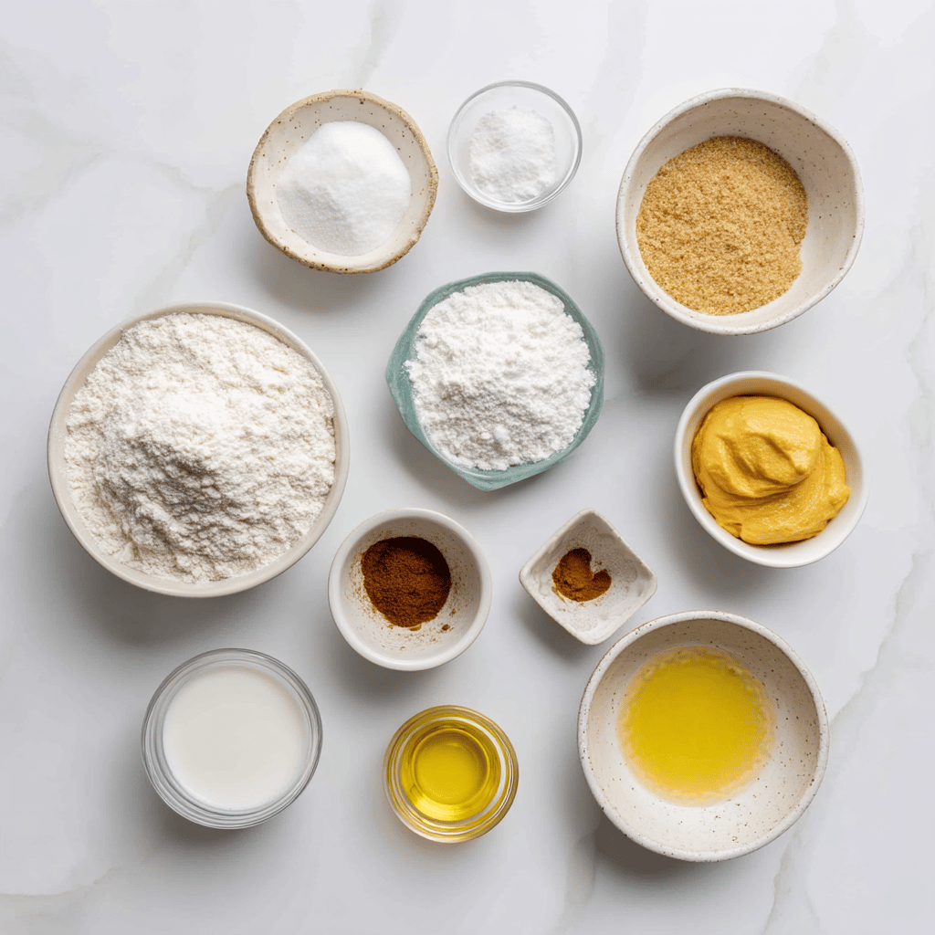 Ingredients for Minute Air Fryer Pumpkin Spice Donuts