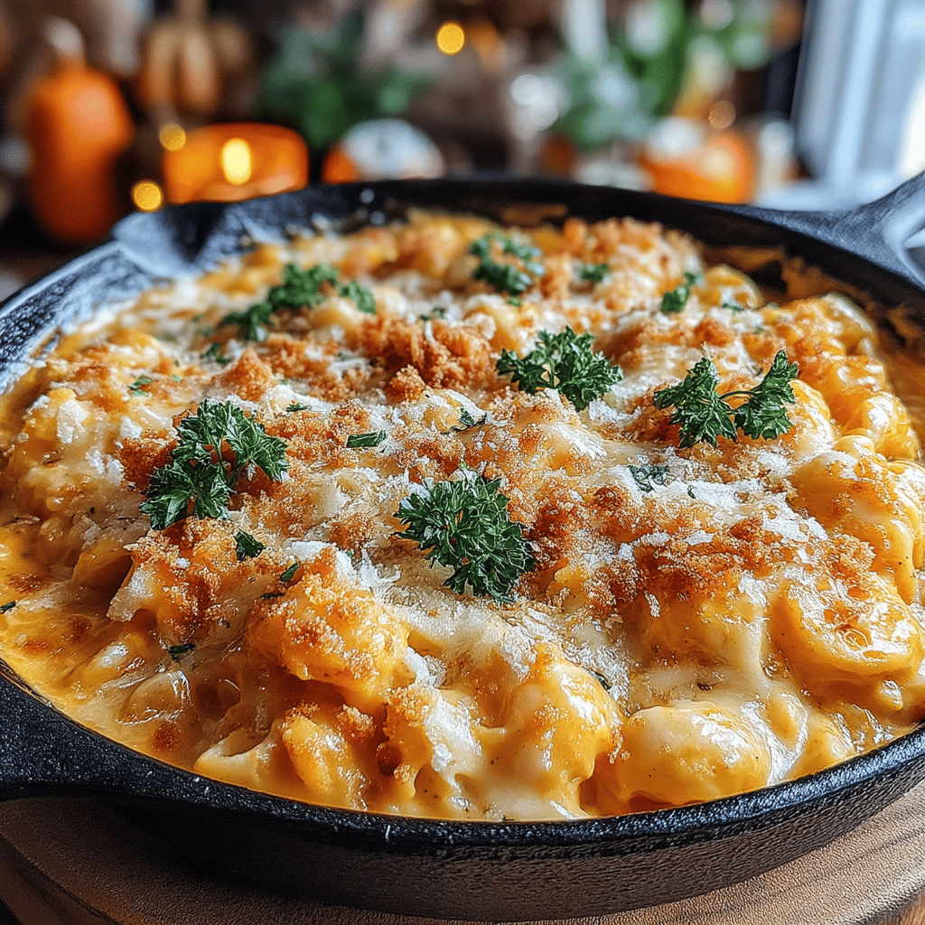 As the crisp autumn air settles in and leaves begin to turn golden, there's nothing quite like a warm, comforting meal to embrace the season. Enter the One-Pan Cheesy Comfort Mac & Pumpkin – a delightful fusion that not only warms your belly but also envelops your senses in a cozy embrace. This dish beautifully marries the creamy, cheesy goodness of classic macaroni and cheese with the subtle sweetness and vibrant color of pumpkin.