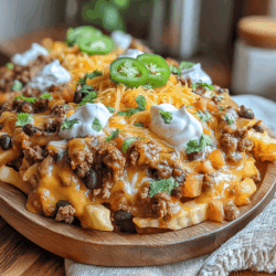 Game day is all about two things: thrilling plays on the field and delicious food to enjoy while cheering on your favorite team. If you're looking to take your tailgate or home-viewing experience up a notch, these Slow Cooker Chili Loaded Fries are the ultimate crowd-pleaser. Imagine crispy fries piled high with rich and hearty chili, melty cheese, and all your favorite toppings, making it the perfect comfort food while you debate that last call or cheer for a touchdown.